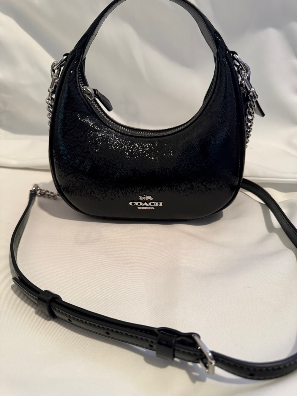 Coach  Carmen Crinkle Patent leather